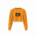 The Quarrel of Oberon and Titania Crop Sweatshirt – Turuncu