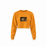 The Quarrel of Oberon and Titania Crop Sweatshirt – Turuncu