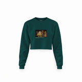The Quarrel of Oberon and Titania Crop Sweatshirt – Koyu Yeşil