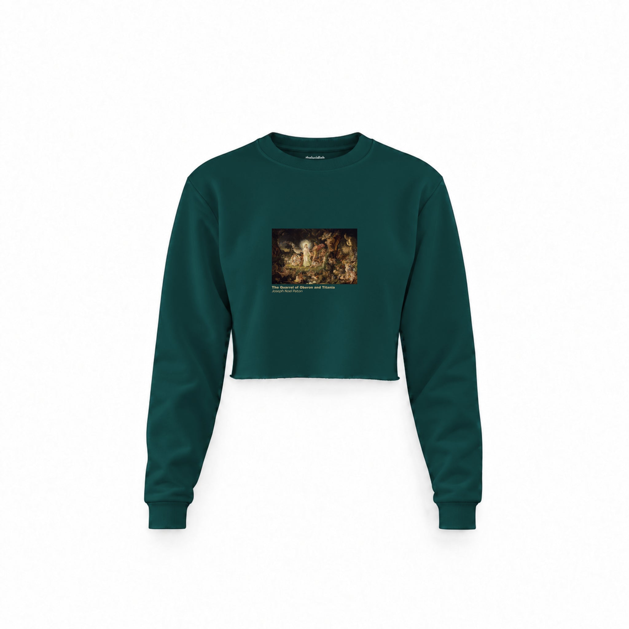 The Quarrel of Oberon and Titania Crop Sweatshirt – Koyu Yeşil