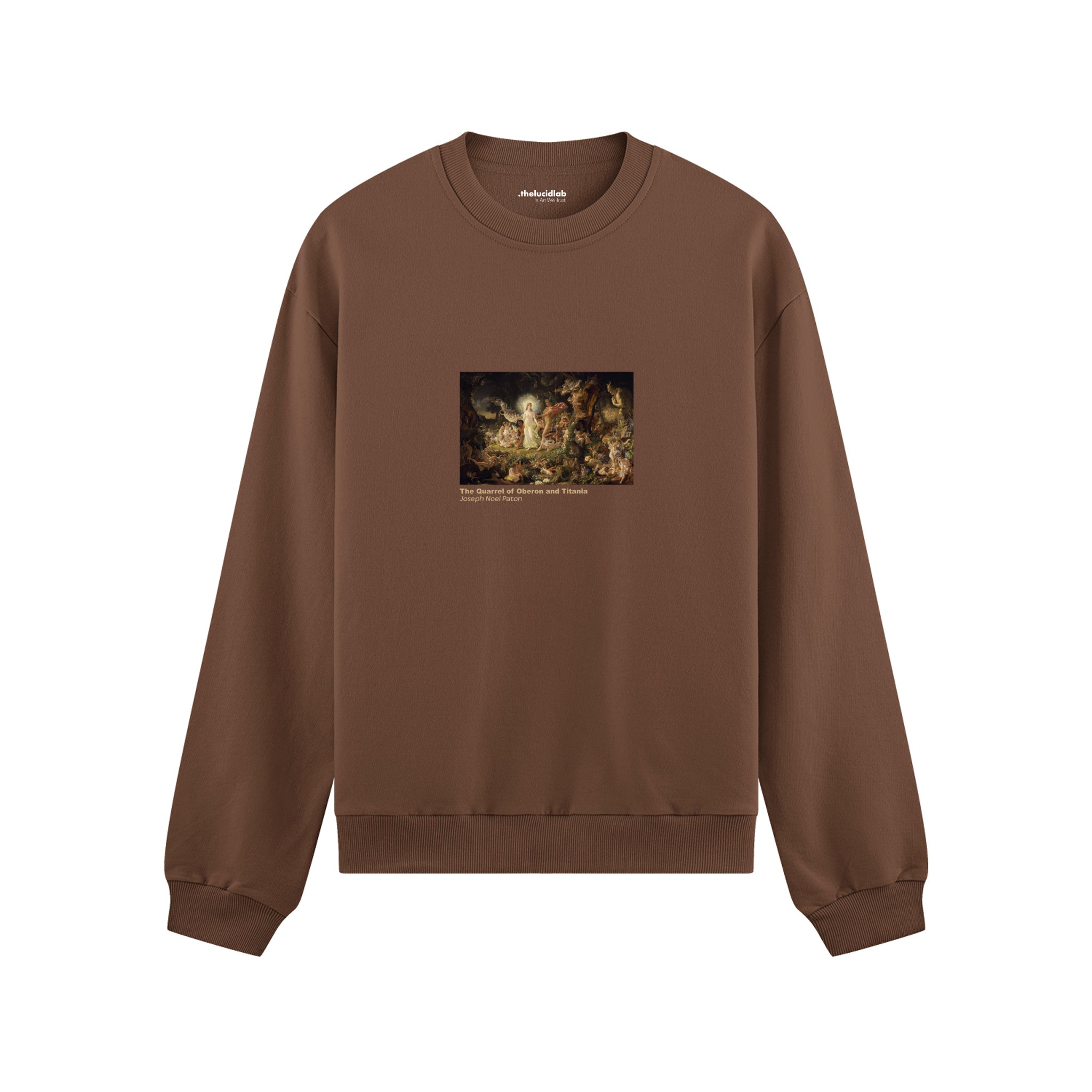 The Quarrel of Oberon and Titania Oversize Sweatshirt – Kahverengi
