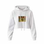 The Night Café Crop Hoodie – Beyaz