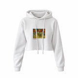 The Night Café Crop Hoodie – Beyaz