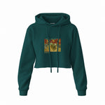 The Night Café Crop Hoodie – Koyu Yeşil