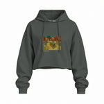 The Night Café Oversize Crop Hoodie – Antrasit
