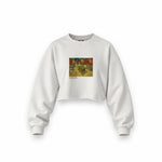 The Night Café Oversize Crop Sweatshirt – Beyaz