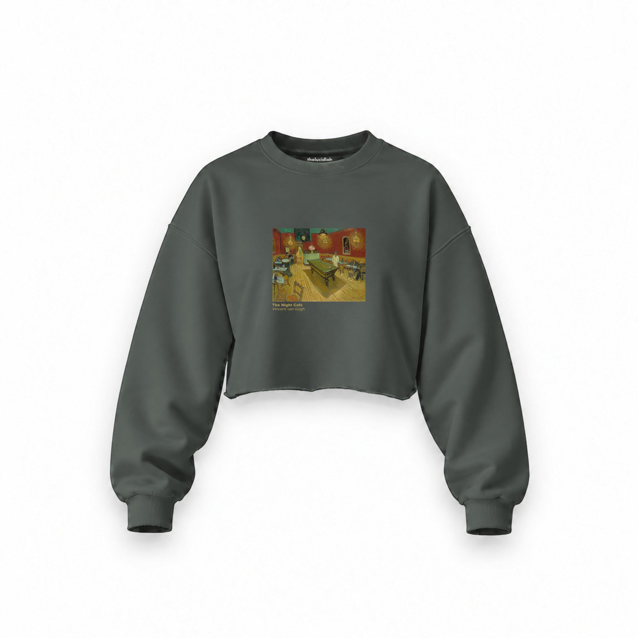 The Night Café Oversize Crop Sweatshirt – Antrasit
