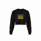 The Night Café Crop Sweatshirt – Siyah