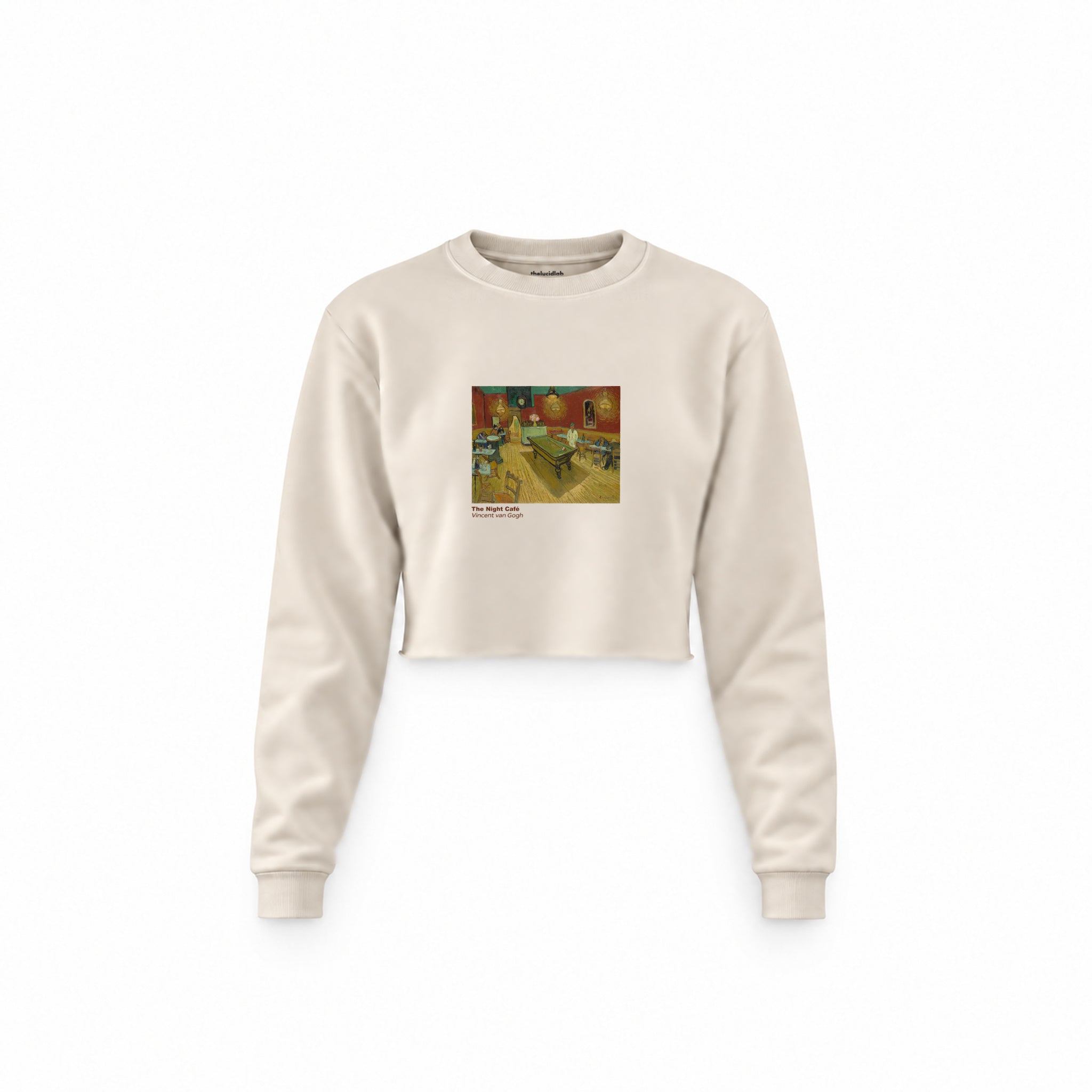 The Night Café Crop Sweatshirt – Krem