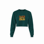 The Night Café Crop Sweatshirt – Koyu Yeşil