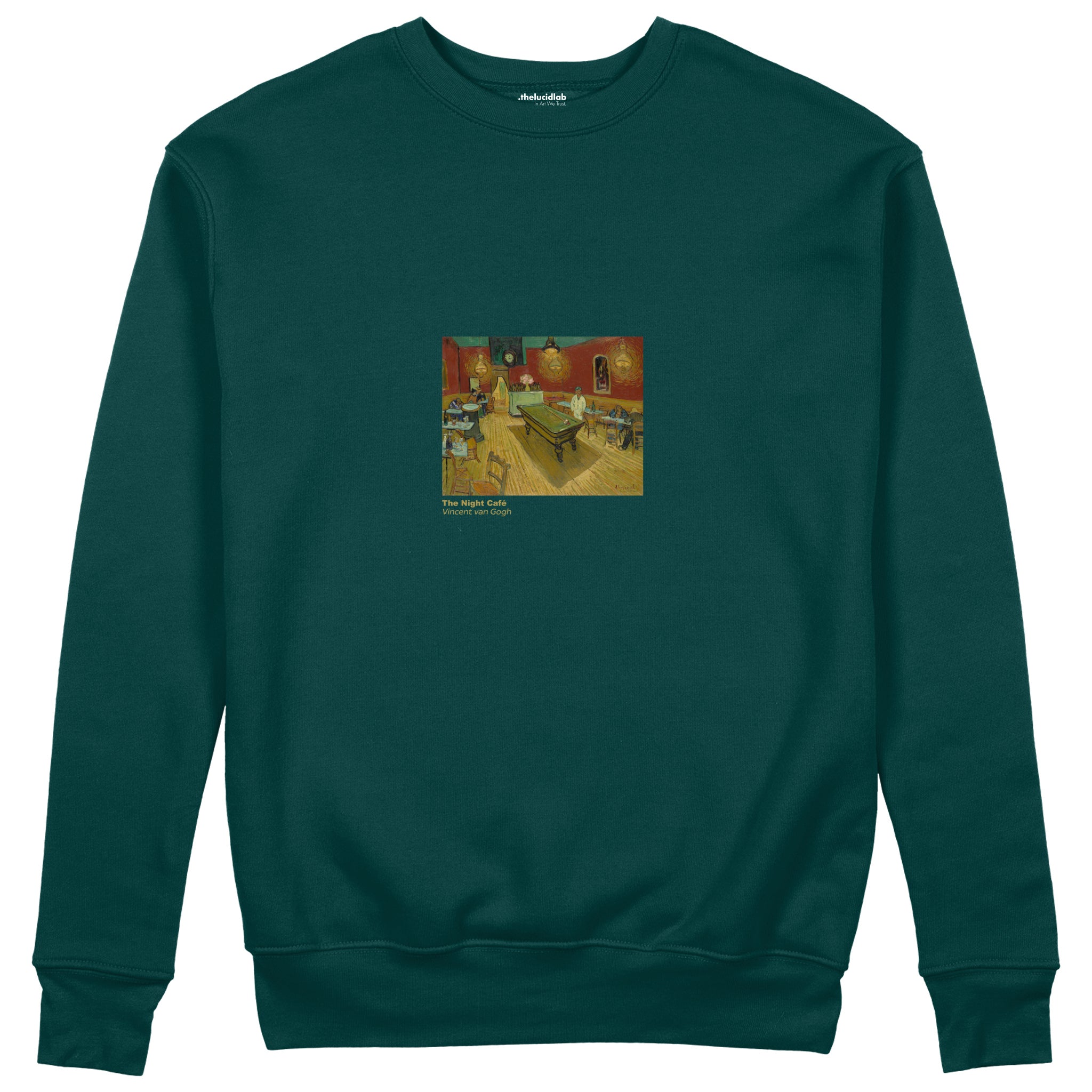 The Night Café Sweatshirt – Koyu Yeşil