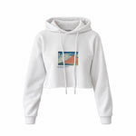 Fine Wind, Clear Morning Crop Hoodie – Beyaz