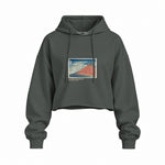 Fine Wind, Clear Morning Oversize Crop Hoodie – Antrasit