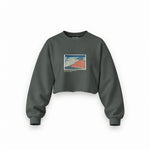 Fine Wind, Clear Morning Oversize Crop Sweatshirt – Antrasit