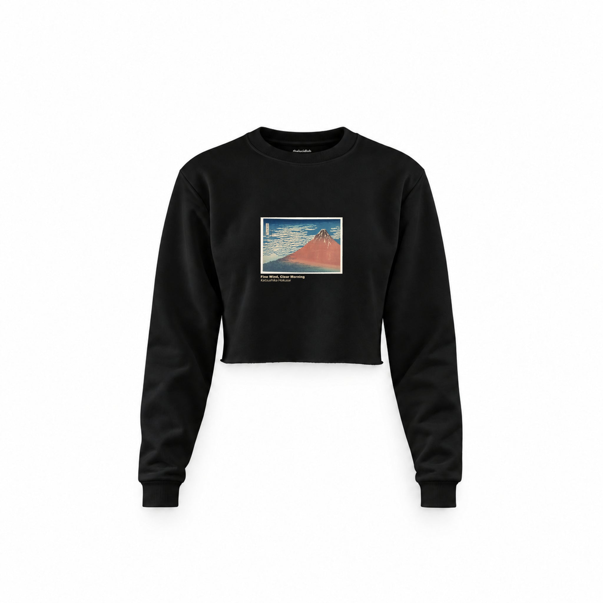 Fine Wind, Clear Morning Crop Sweatshirt – Siyah