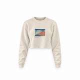 Fine Wind, Clear Morning Crop Sweatshirt – Krem