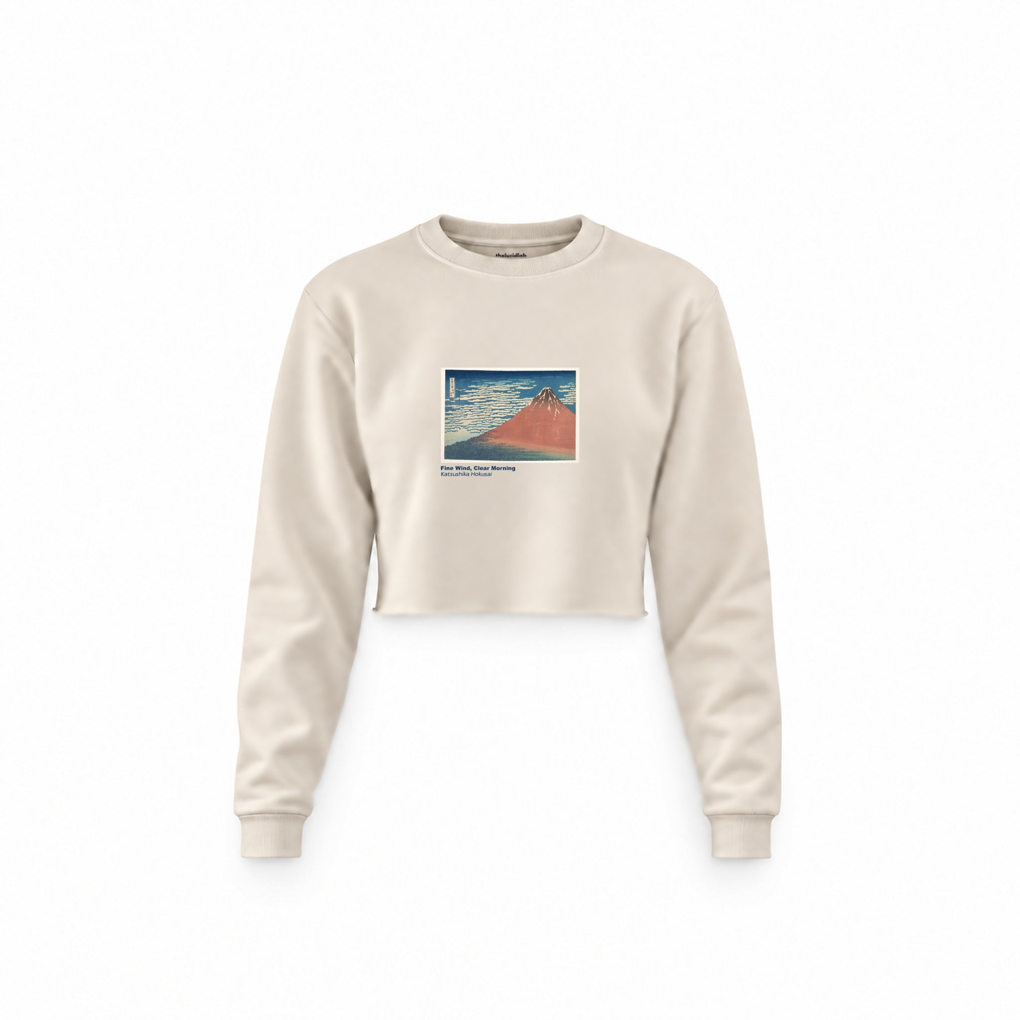 Fine Wind, Clear Morning Crop Sweatshirt – Krem