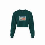 Fine Wind, Clear Morning Crop Sweatshirt – Koyu Yeşil