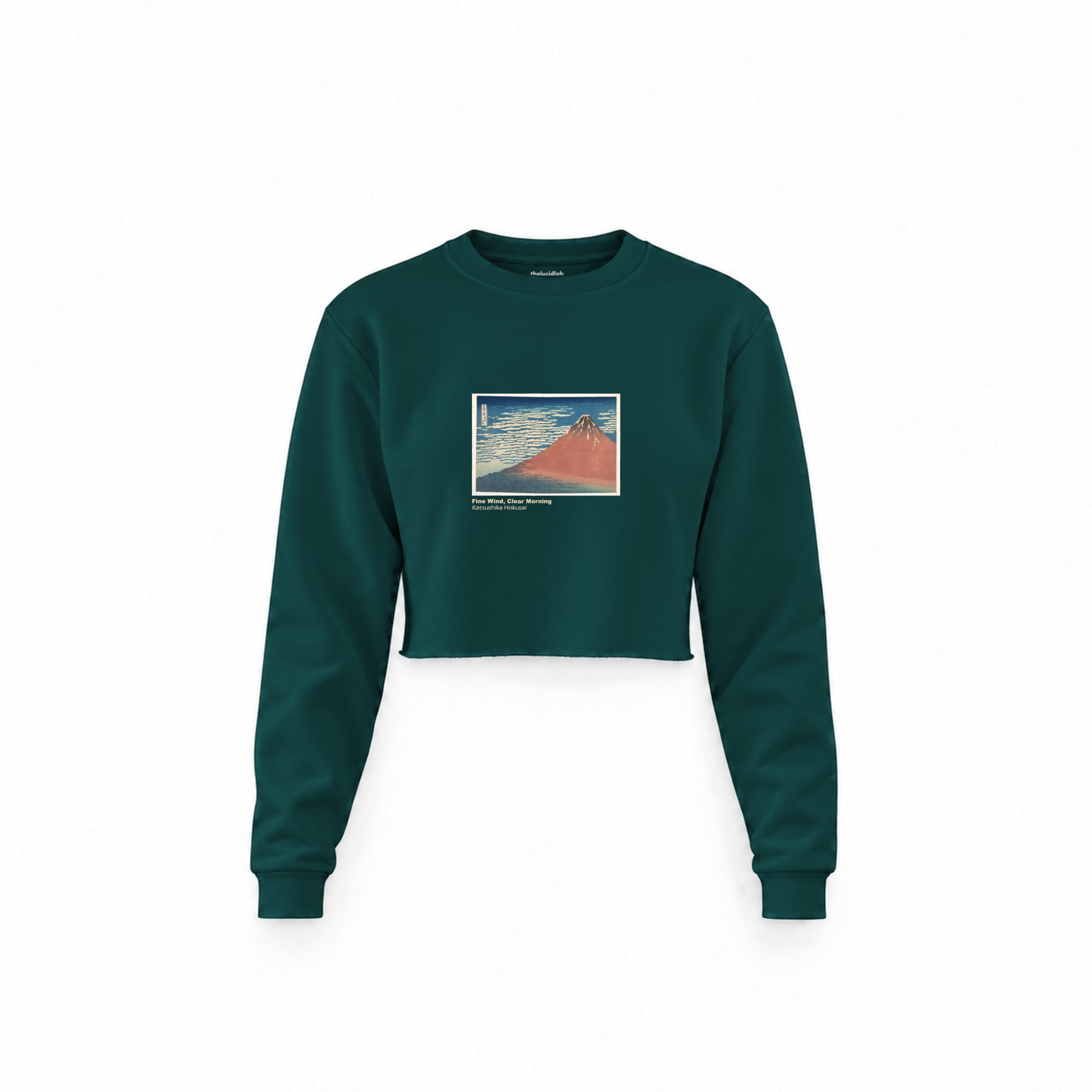 Fine Wind, Clear Morning Crop Sweatshirt – Koyu Yeşil