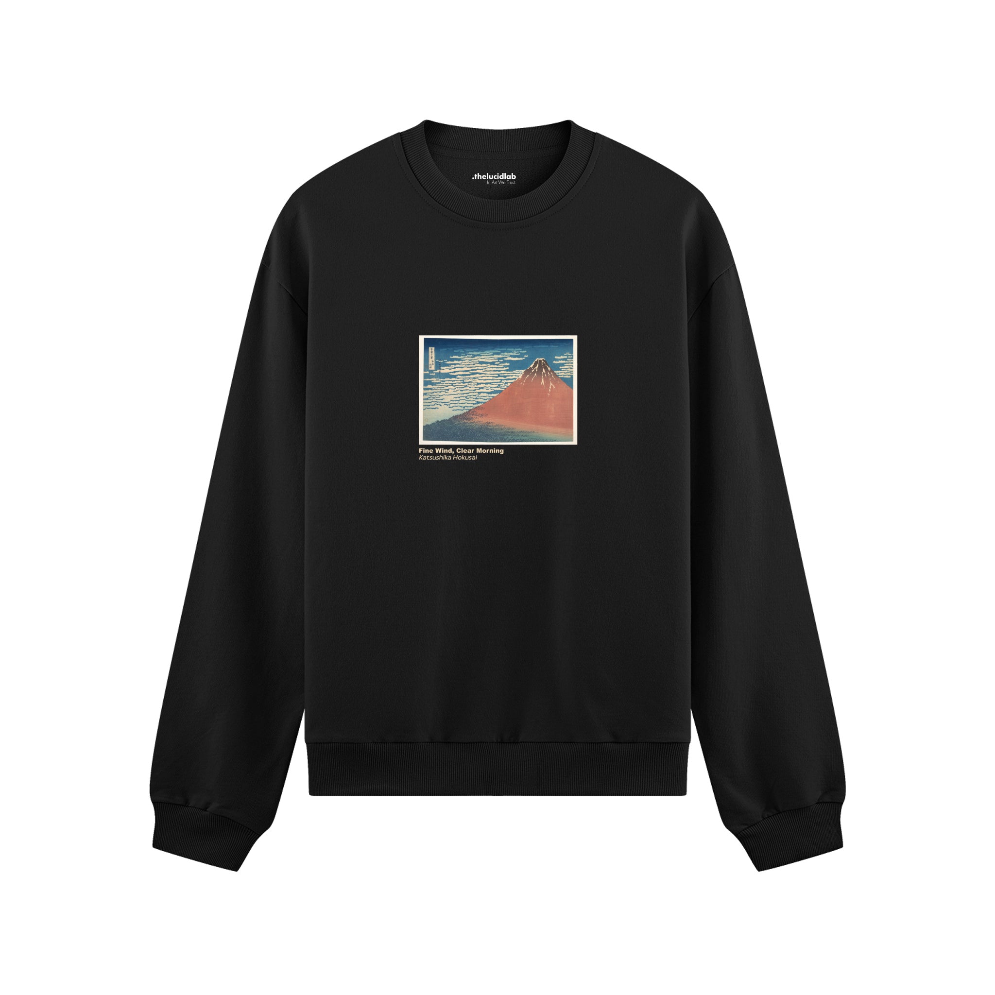 Fine Wind, Clear Morning Oversize Sweatshirt – Siyah