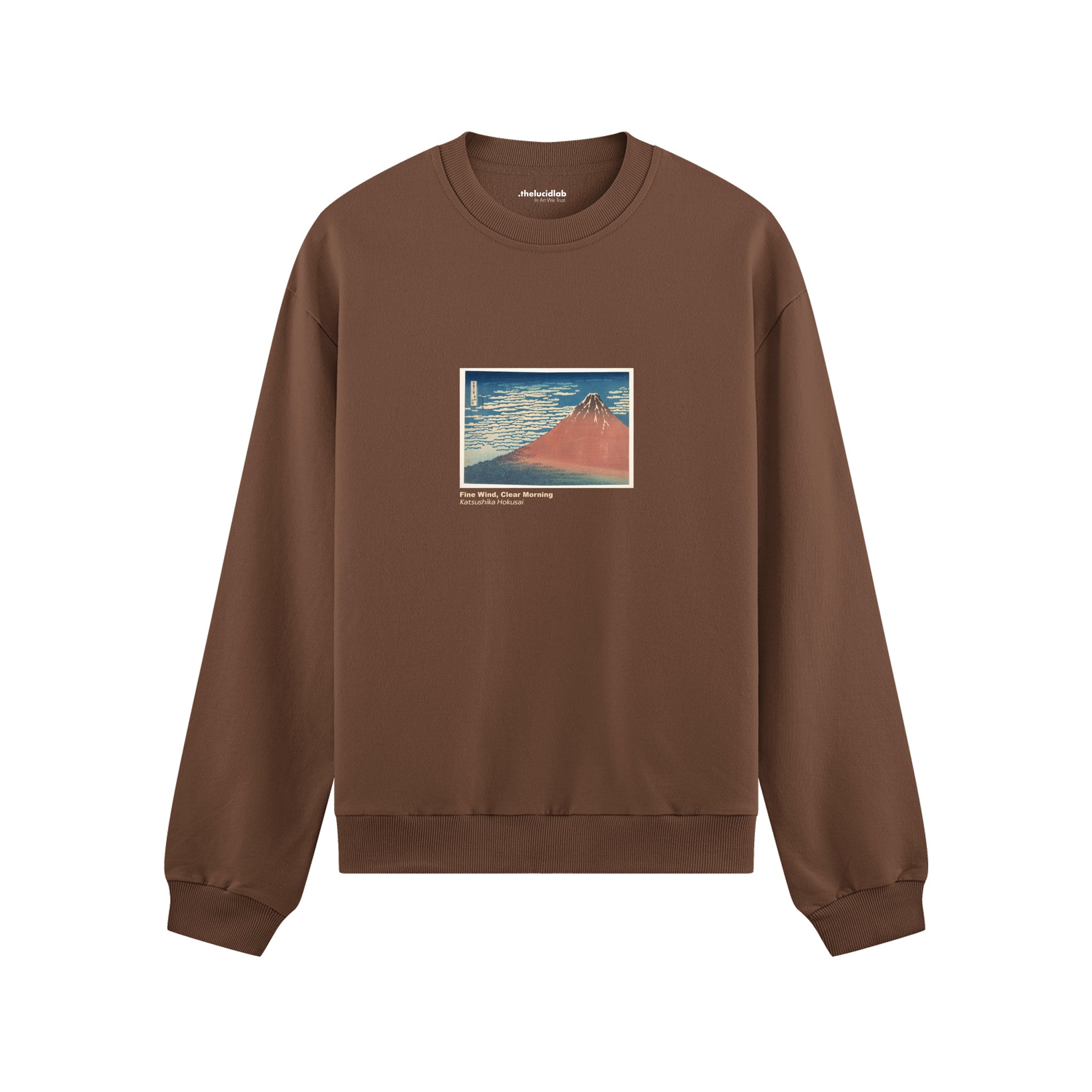 Fine Wind, Clear Morning Oversize Sweatshirt – Kahverengi