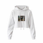 Interior of a Collector's Gallery of Paintings and Objets d'Art Crop Hoodie – Beyaz