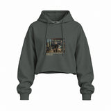 Interior of a Collector's Gallery of Paintings and Objets d'Art Oversize Crop Hoodie – Antrasit