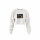 Interior of a Collector's Gallery of Paintings and Objets d'Art Crop Sweatshirt – Beyaz