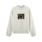 Interior of a Collector's Gallery of Paintings and Objets d'Art Oversize Sweatshirt – Beyaz