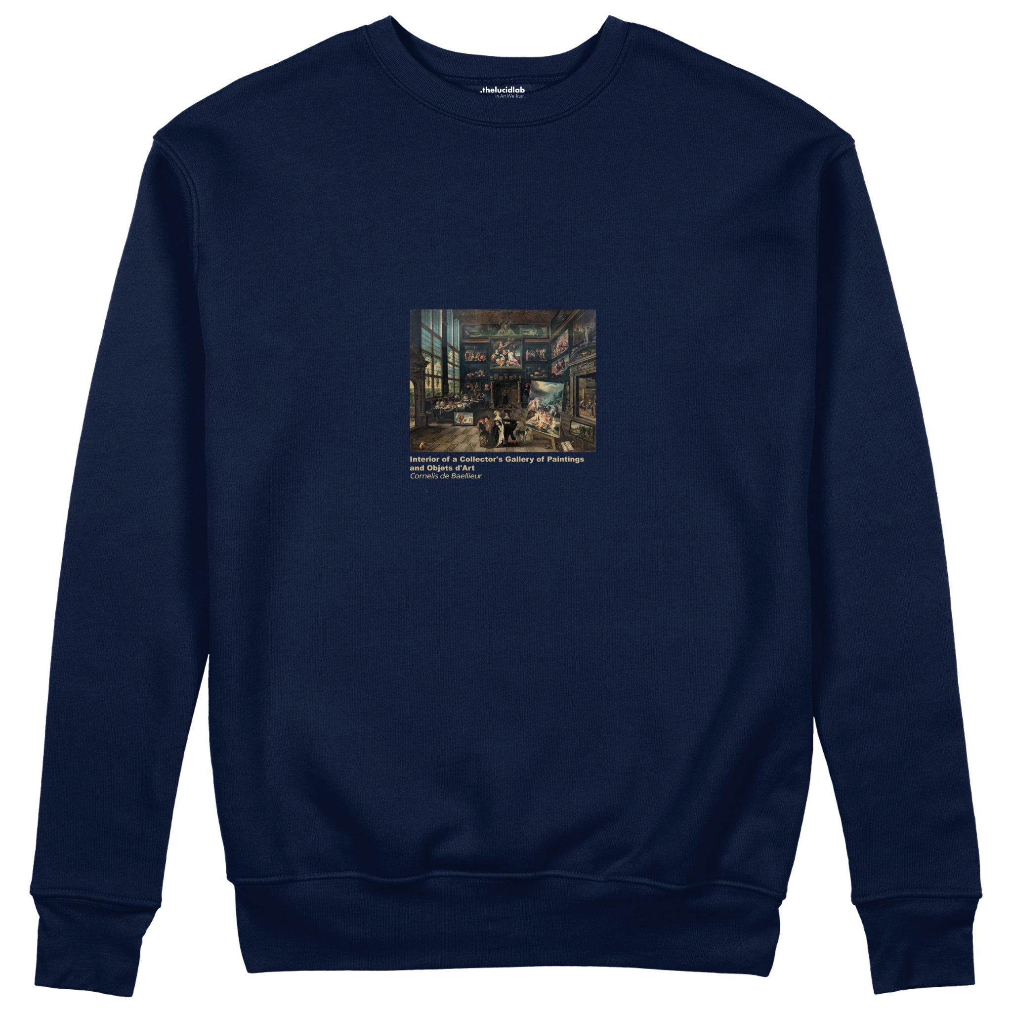 Interior of a Collector's Gallery of Paintings and Objets d'Art Sweatshirt – Lacivert