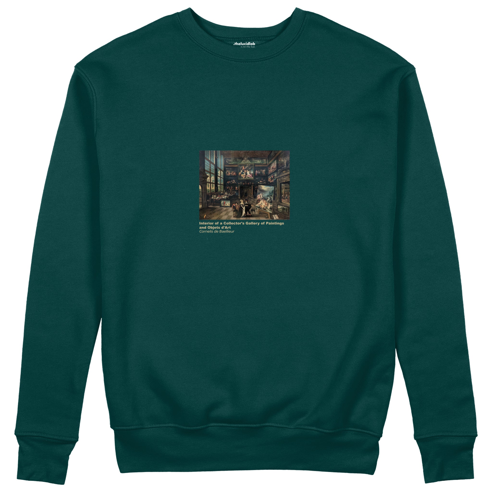 Interior of a Collector's Gallery of Paintings and Objets d'Art Sweatshirt – Koyu Yeşil