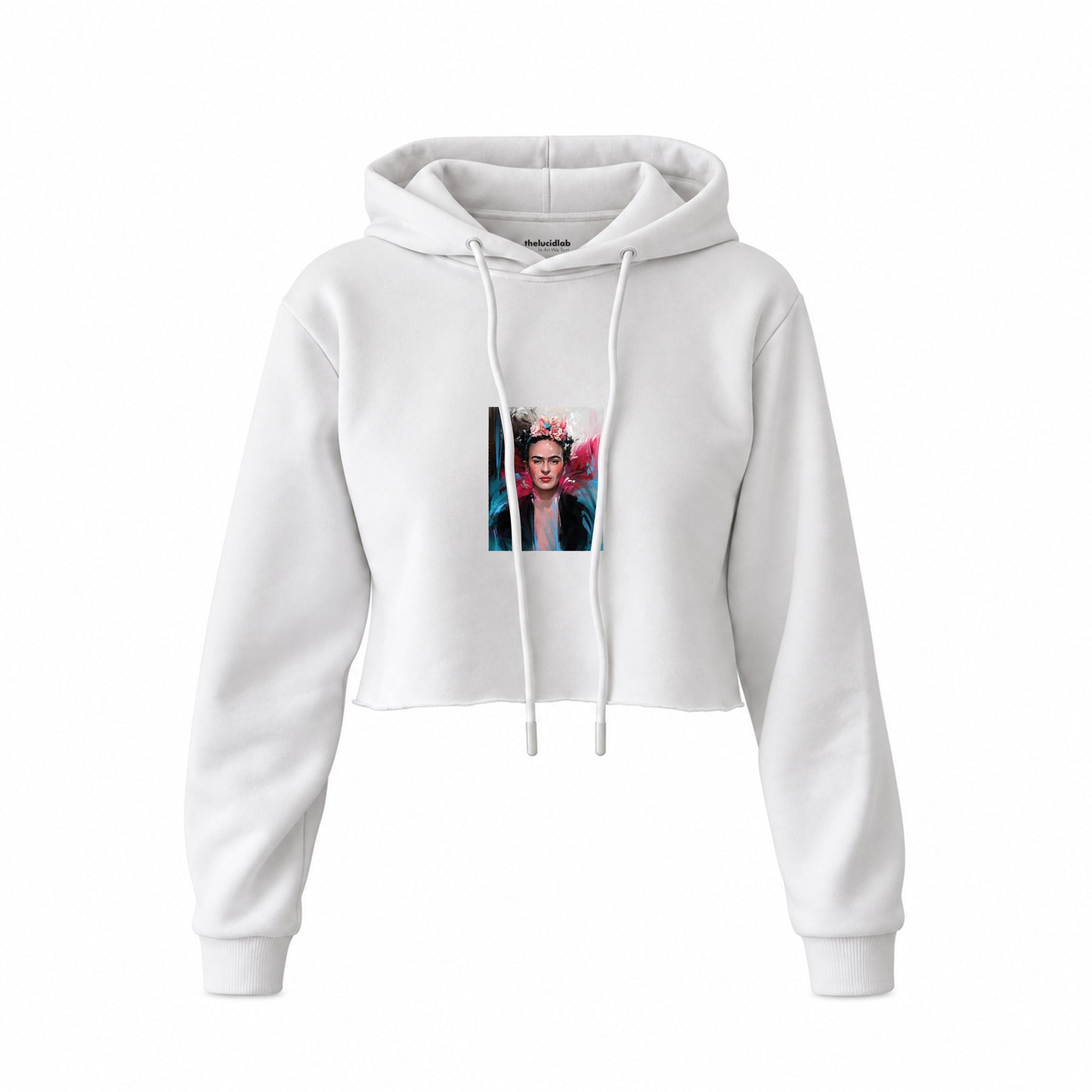 Frida Crop Hoodie – Beyaz