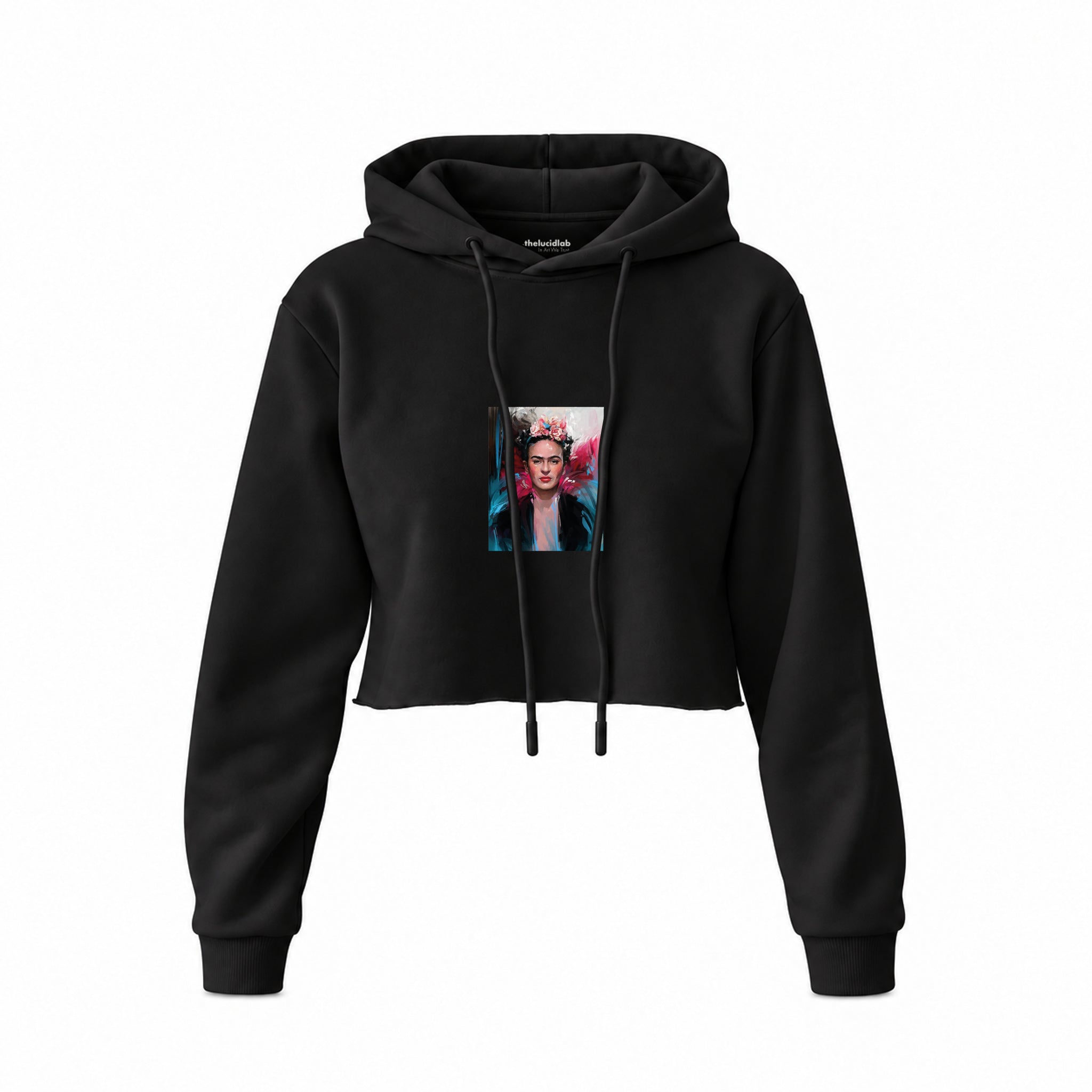 Frida Crop Hoodie – Siyah