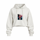 Frida Oversize Crop Hoodie – Beyaz
