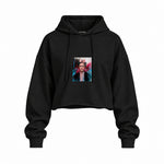 Frida Oversize Crop Hoodie – Siyah