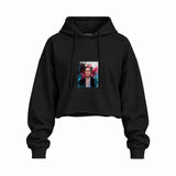 Frida Oversize Crop Hoodie – Siyah