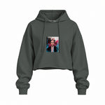 Frida Oversize Crop Hoodie – Antrasit