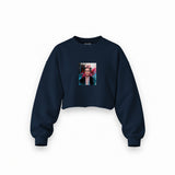 Frida Oversize Crop Sweatshirt – Lacivert