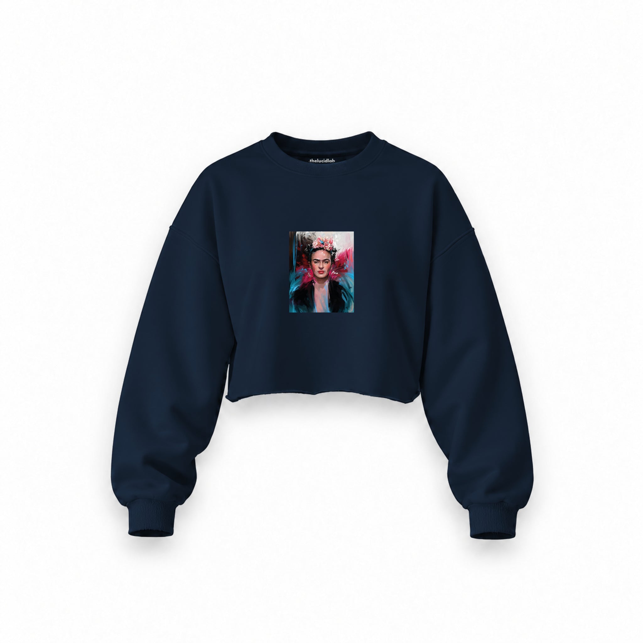 Frida Oversize Crop Sweatshirt – Lacivert
