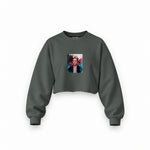 Frida Oversize Crop Sweatshirt – Antrasit