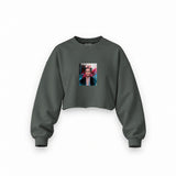 Frida Oversize Crop Sweatshirt – Antrasit