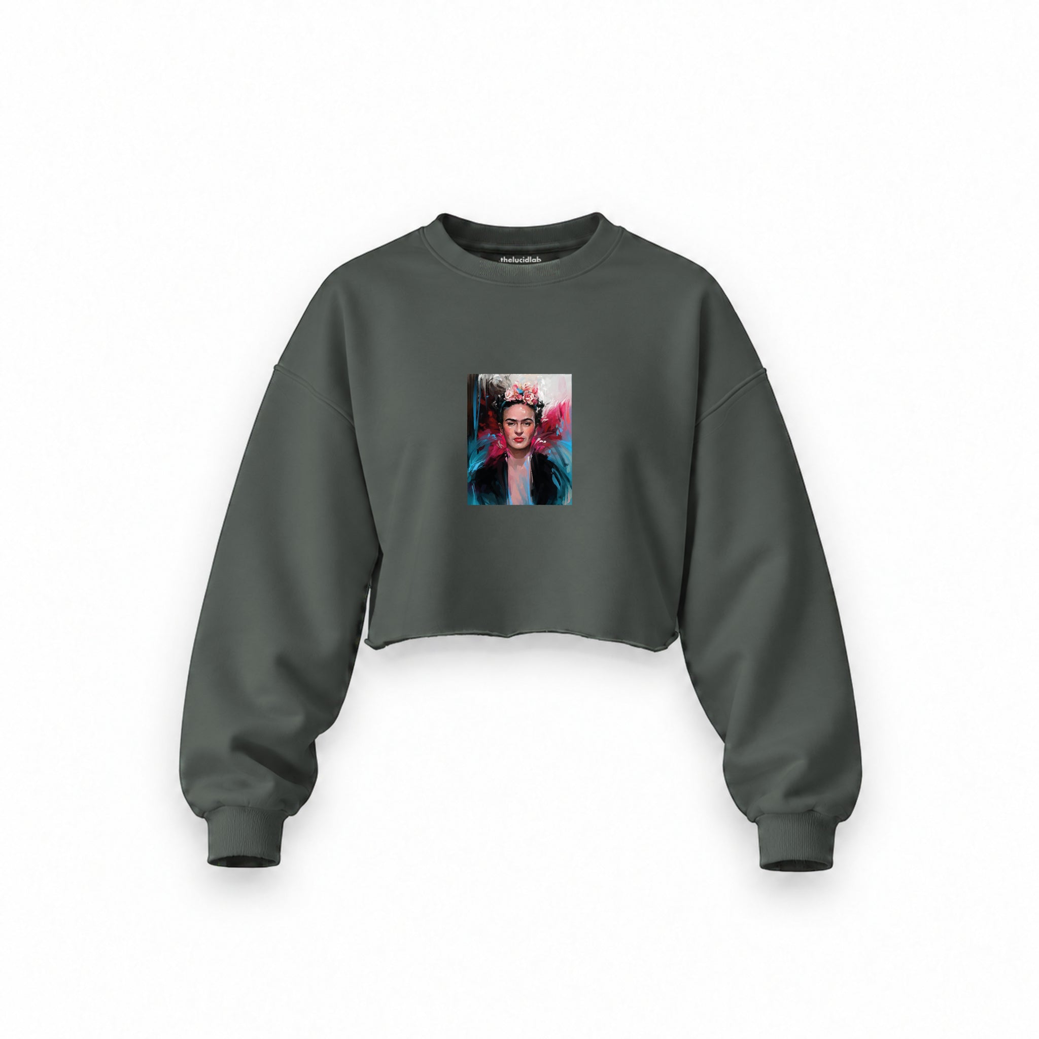 Frida Oversize Crop Sweatshirt – Antrasit