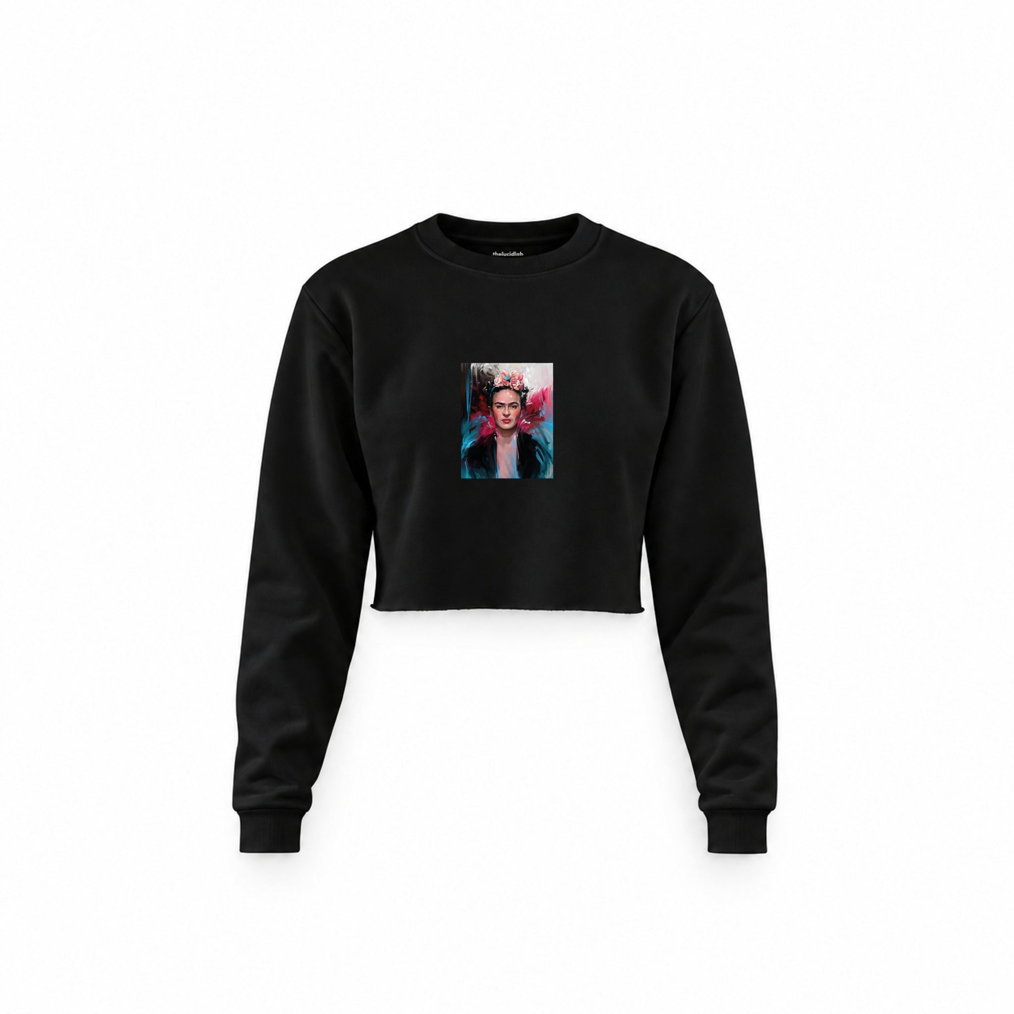 Frida Crop Sweatshirt – Siyah
