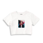 Frida Crop Tişört – Beyaz