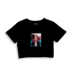Frida Crop Tişört – Siyah