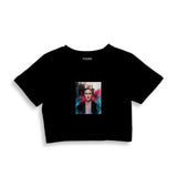 Frida Crop Tişört – Siyah