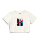 Frida Crop Tişört – Ekru