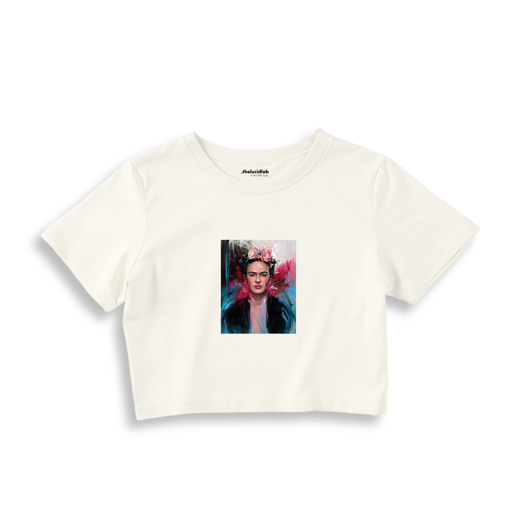 Frida Crop Tişört – Ekru