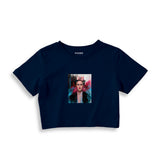 Frida Crop Tişört – Lacivert