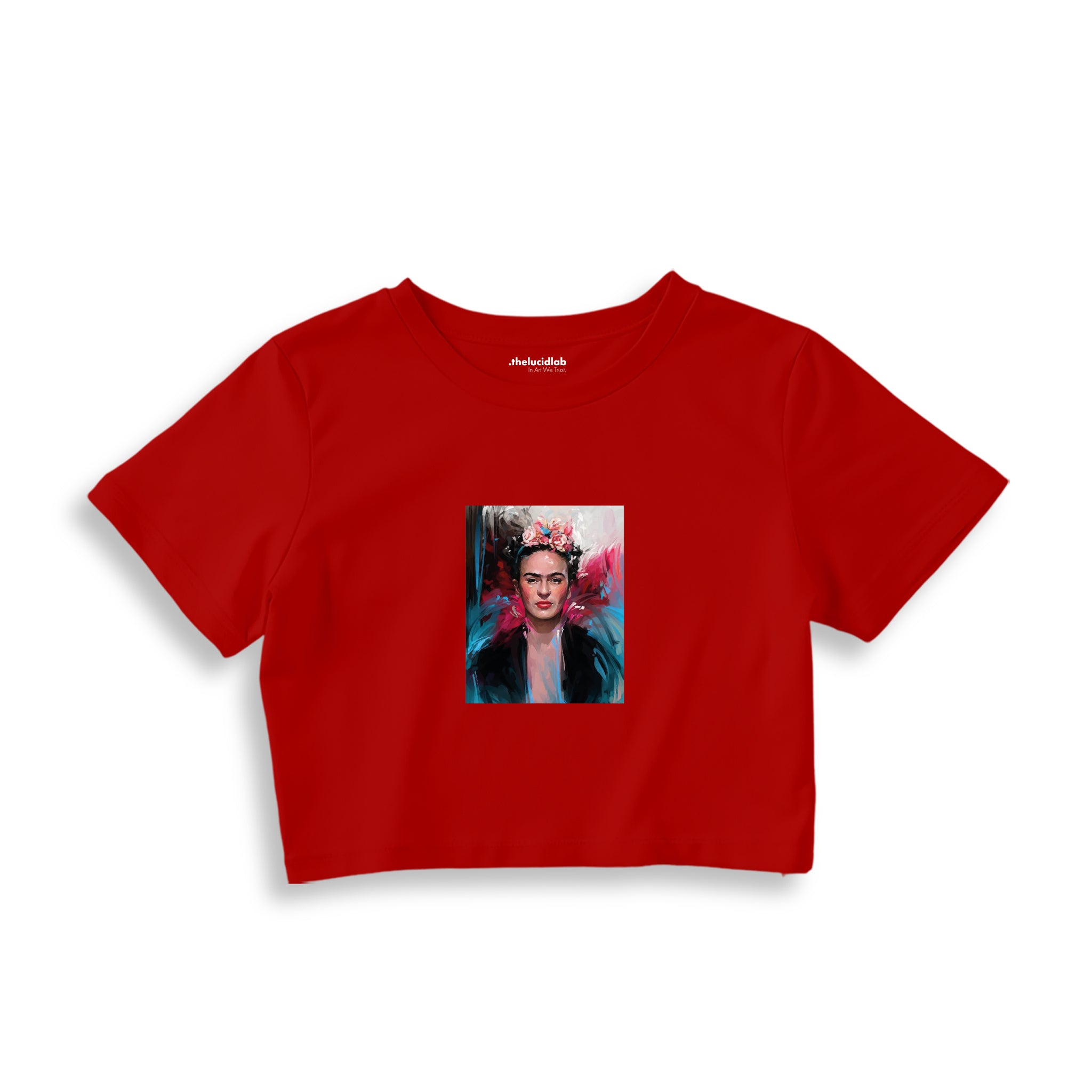 Frida Crop Tişört – Kırmızı
